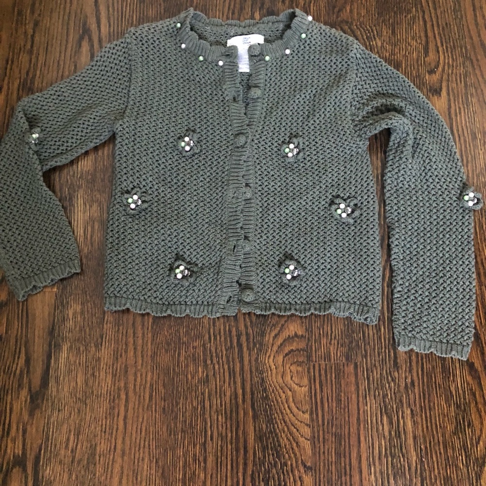Deux par Deux crochet beaded cardigan size 7